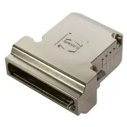 D-Sub connector housing, size: 3 (DB), straight 180°, zinc die casting, silver, 61030010317