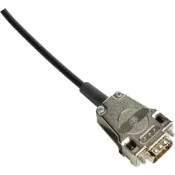 D-Sub connector housing, size: 1 (DE), straight 180°, cable Ø 3 to 9.5 mm, metal, silver, 09670090344280