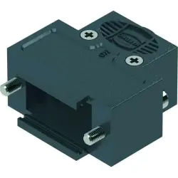 D-Sub connector housing, size: 1 (DE), straight 180°, cable Ø 1.5 to 7.5 mm, thermoplastic, black, 09670090442160