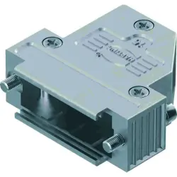 D-Sub connector housing, size: 2 (DA), angled 40°, zinc die casting, gray, 61030012014160