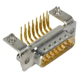 D-Sub plug, 15 pole, standard, angled, solder pin, 09672626801