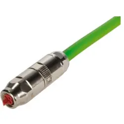 Jack, M8, 4 pole, screw locking, straight, 21021452405