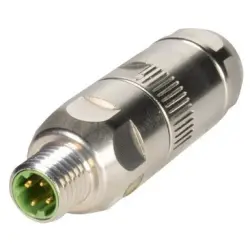 Plug, M8, 4 pole, screw locking, straight, 21021851405
