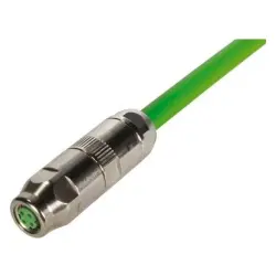 Jack, M8, 4 pole, screw locking, straight, 21021852405