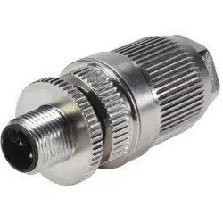 Plug, M12, 4 pole, screw locking, straight, 21032961506