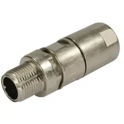 Plug, M12, 4 pole, screw locking, straight, 21033221410