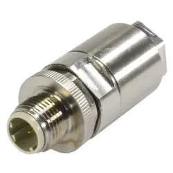 Plug, M12, 5 pole, crimp connection, screw locking, straight, 21038411535