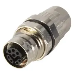 Jack, M12, 8 pole, crimp connection, screw lock/push-pull, straight, 21038612825