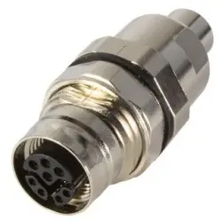 Jack, M12, 8 pole, crimp connection, screw lock/push-pull, straight, 21038612844
