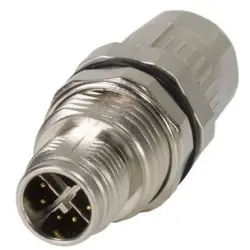 Plug, M12, 8 pole, crimp connection, screw lock/push-pull, straight, 21038811825