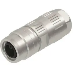 Plug, M12, 4 pole, crimp connection, Outer Push-Pull, straight, 21038961420