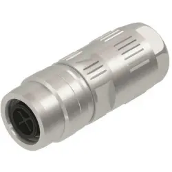 Plug, M12, 4 pole, crimp connection, Outer Push-Pull, straight, 21038961425