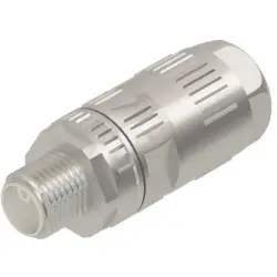 Plug, M12, 5 pole, crimp connection, screw locking, straight, 21038961510