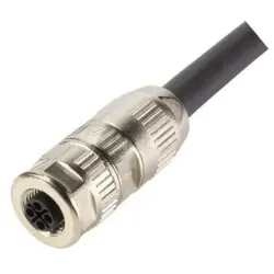Jack, M12, 4 pole, crimp connection, screw locking, straight, 21038962415