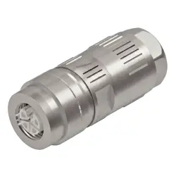 Jack, M12, 5 pole, crimp connection, Outer Push-Pull, straight, 21038962520