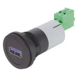 USB-Connector data cable har-port USB charger 5V/1,5A black, 09454521980