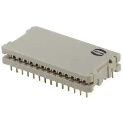 Insulation displacement connector, 24 pole, pitch 2.54 mm, straight, beige, 09170249622