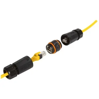 Modular adapter, RJ45 socket to RJ45 socket, straight, Cat 6A, 09458051560 - 1