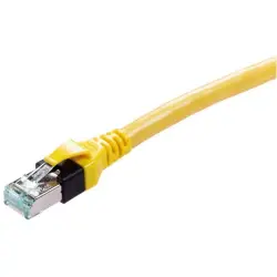 Patch cable, RJ45 plug, straight to RJ45 plug, straight, Cat 6A, PUR, 0.4 m, yellow, 09484747756004