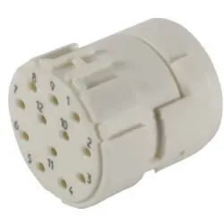 Socket insert, 12 pole for M23 round connector, 09151123111