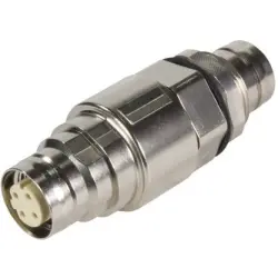 Panel feed through, M12 (4 pole, socket, D coded) to M12 (4 pole, socket, D coded), straight, 21033816403