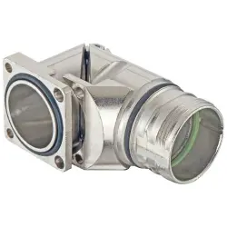 Panel feed through, angled for M23 round connector, 09151000901