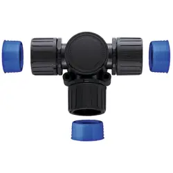 T connector, 36 mm, PA/TPE, IP66/IP67/IP68/IP69K, black, (L) 150 mm, 166-24904
