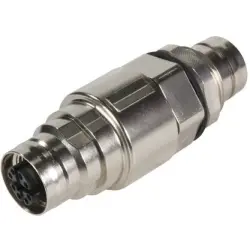 Panel feed through, M12 (8 pole, socket, X coded) to M12 (8 pole, socket, X coded), straight, 21033816816