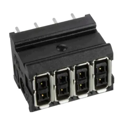 Female connector, 8 pole, straight, black, 02529081501 - 1