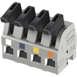 PCB connector, 4 pole, pitch 5 mm, gray, 14310416201201