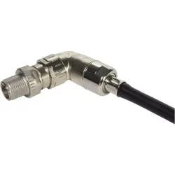 Plug, M12, 8 pole, crimp connection, screw locking, angled, 21038213807