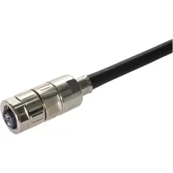 Jack, M12, 4 pole, crimp connection, screw locking, straight, 21038812407