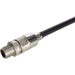 Plug, M12, 5 pole, crimp connection, screw locking, straight, 21038211507