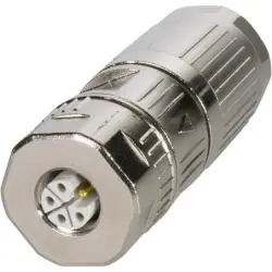 Jack, M12, 5 pole, push-in, screw locking, straight, 21129992510
