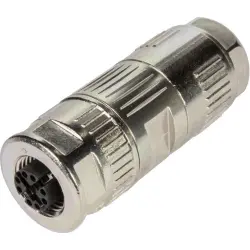 Jack, M12, 8 pole, IDC connection, screw locking, straight, 21122832801