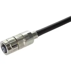 Jack, M12, 4 pole, crimp connection, screw locking, straight, 21038812417