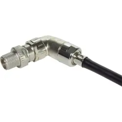Plug, M12, 8 pole, crimp connection, screw locking, angled, 21038813815