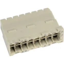 Female connector, type FM, 45 pole, z-b-d, solder/crimp connection, straight, gold-plated, 09060452875
