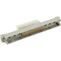 Male connector, type M, 48 pole, a-b-c, wire-wrap, straight, gold-plated, 09731426907