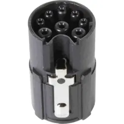 Socket insert, 8 pole + PE for M17 round connector, 21175300000