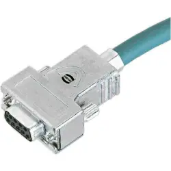 D-Sub connector housing, size: 1 (DE), straight 180°, zinc die casting, silver, 61030015010