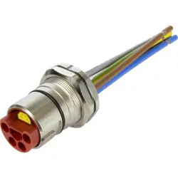Panel plug, B23, 9 pole, bayonet locking, straight, 21943395900