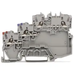 3-wire initiator terminal, push-in connection, 0.14-1.5 mm², 4 pole, 13.5 A, 4 kV, gray, 2000-5311