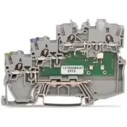 3-wire actuator terminal, push-in connection, 0.14-1.5 mm², 13.5 A, 4 kV, gray, 2000-5317/1102-950