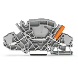 2-wire feed-through terminal, spring-clamp connection, 0.5-10 mm², 1 pole, 30 A, 6 kV, gray, 2007-8801