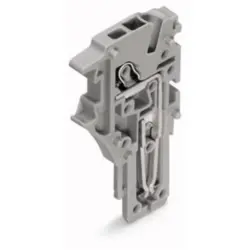 1-wire end module, spring-clamp connection, 0.14-1.5 mm², 1 pole, 13.5 A, 6 kV, gray, 2020-181