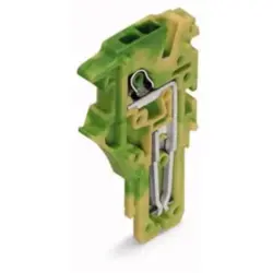1-wire end module, spring-clamp connection, 0.14-1.5 mm², 1 pole, 15 A, 6 kV, yellow/green, 2020-187