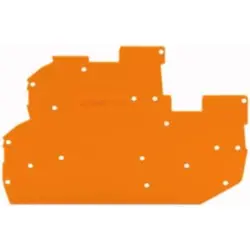 End/Intermediate plate, 1 mm, orange for terminal block, 2020-2292