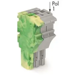 Female connector, 3 pole, pitch 5.2 mm, gray, 2022-103/000-037