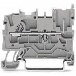 1-wire/1-pin basic terminal, spring-clamp connection, 0.25-4.0 mm², 1 pole, 24 A, 6 kV, gray, 2022-1201